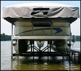 pontoon lift boat rack conversion ad kit canopy accommodate lifts allows vertical option